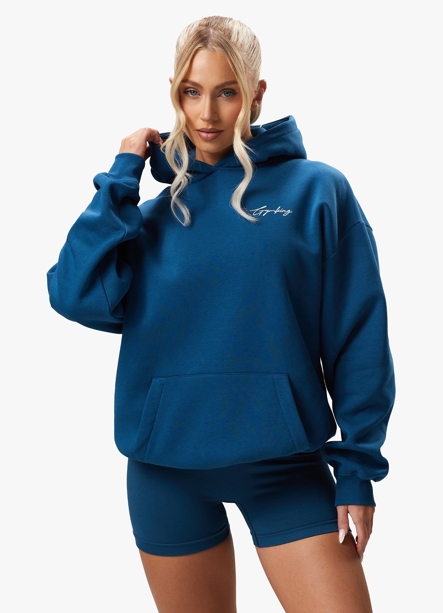 Gym King Reset Oversized Hood - Marine Teal sold by The Gym King product image thumbnail 4