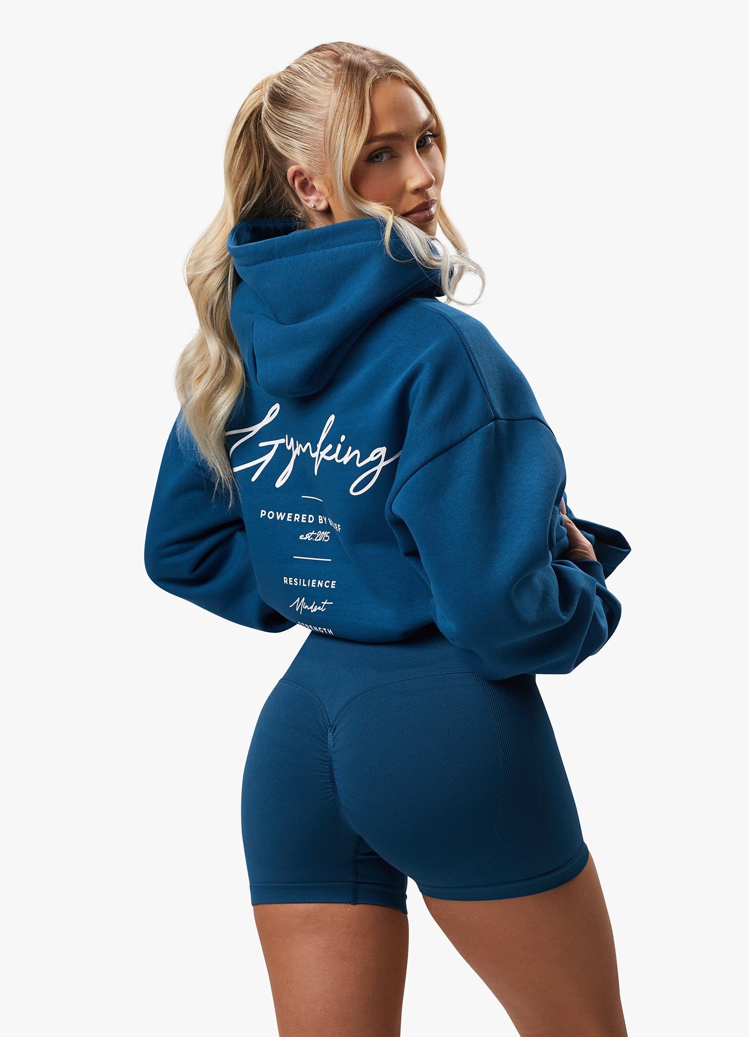 Gym King Reset Oversized Hood - Marine Teal sold by The Gym King product image thumbnail 5