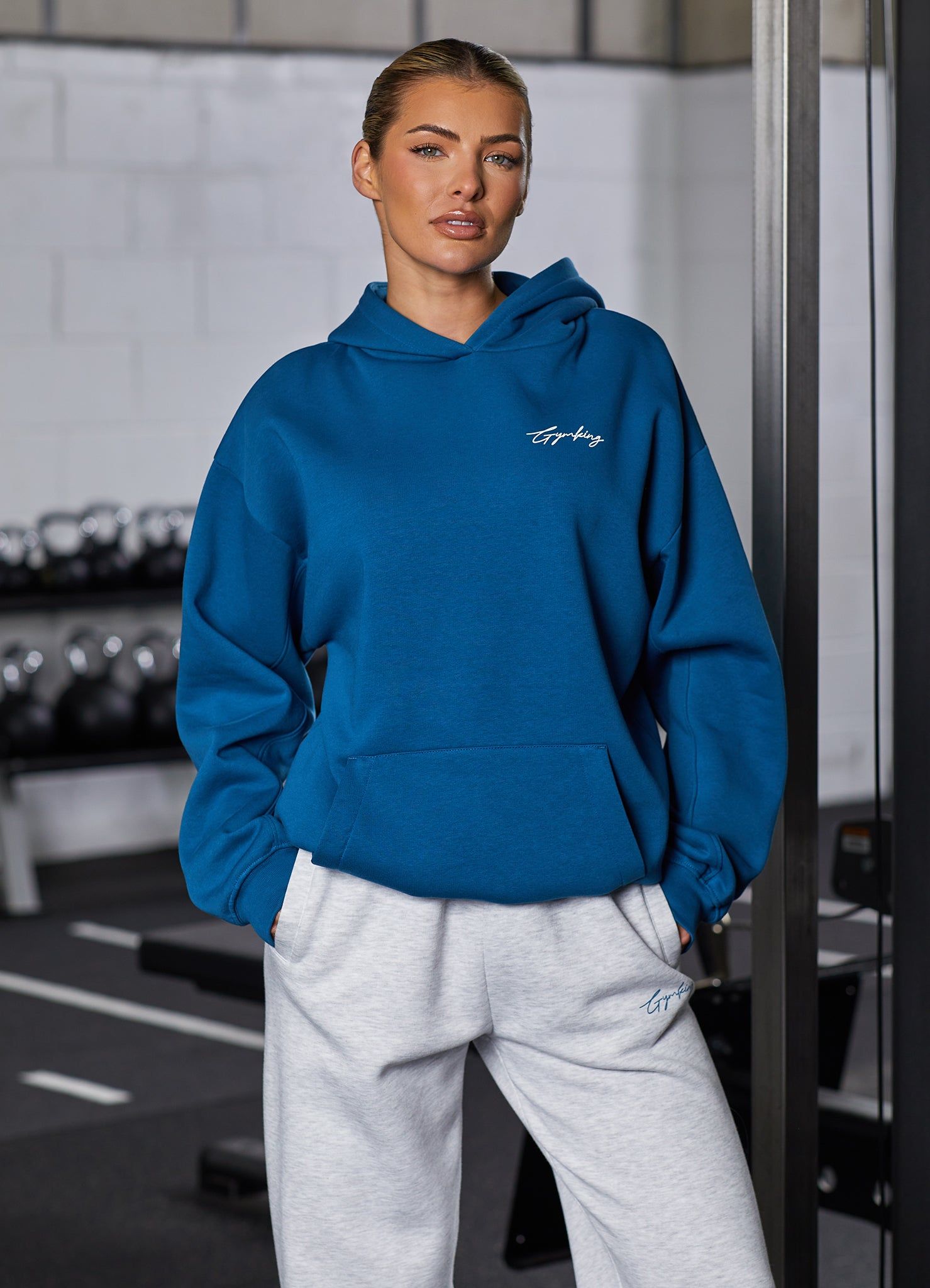 Gym King Reset Oversized Hood - Marine Teal sold by The Gym King product image thumbnail 3