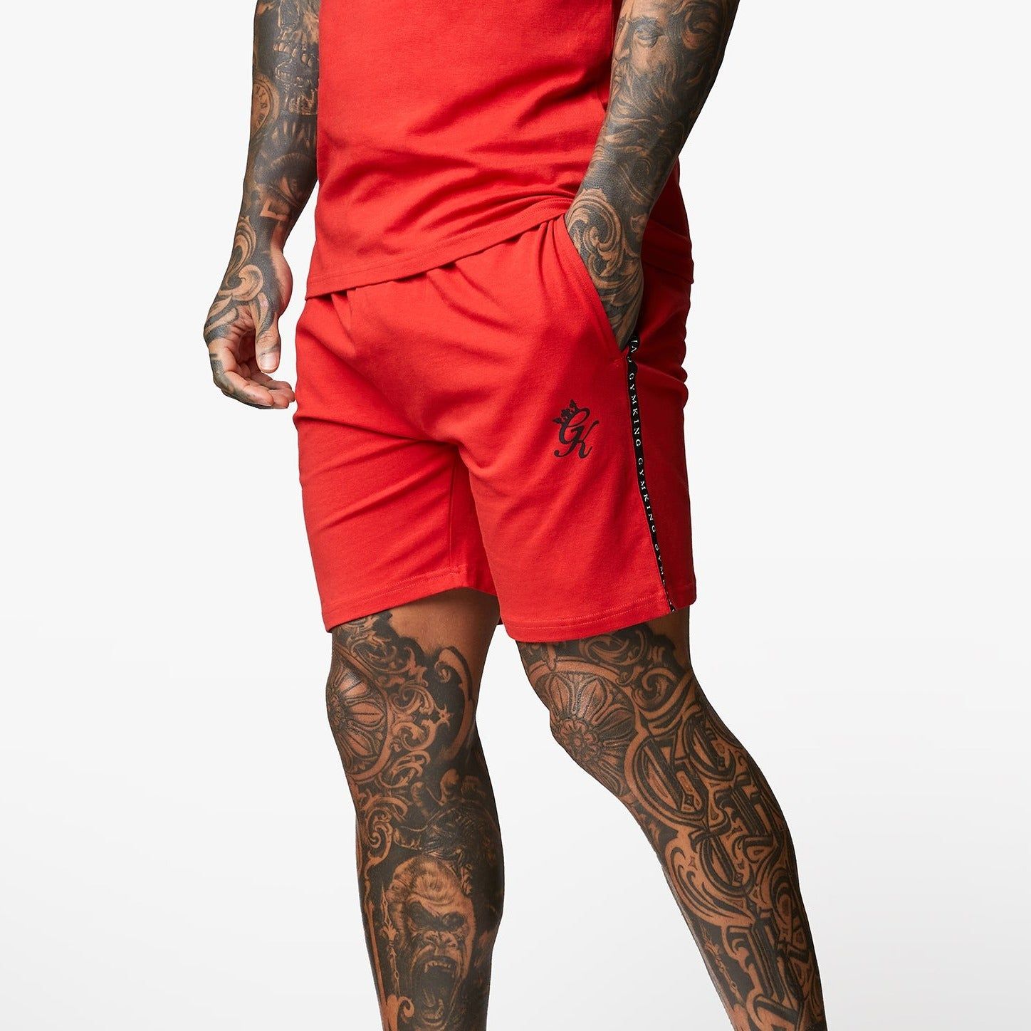 Gym King Taped Jersey Short - Red Rush sold by The Gym King product image thumbnail 2