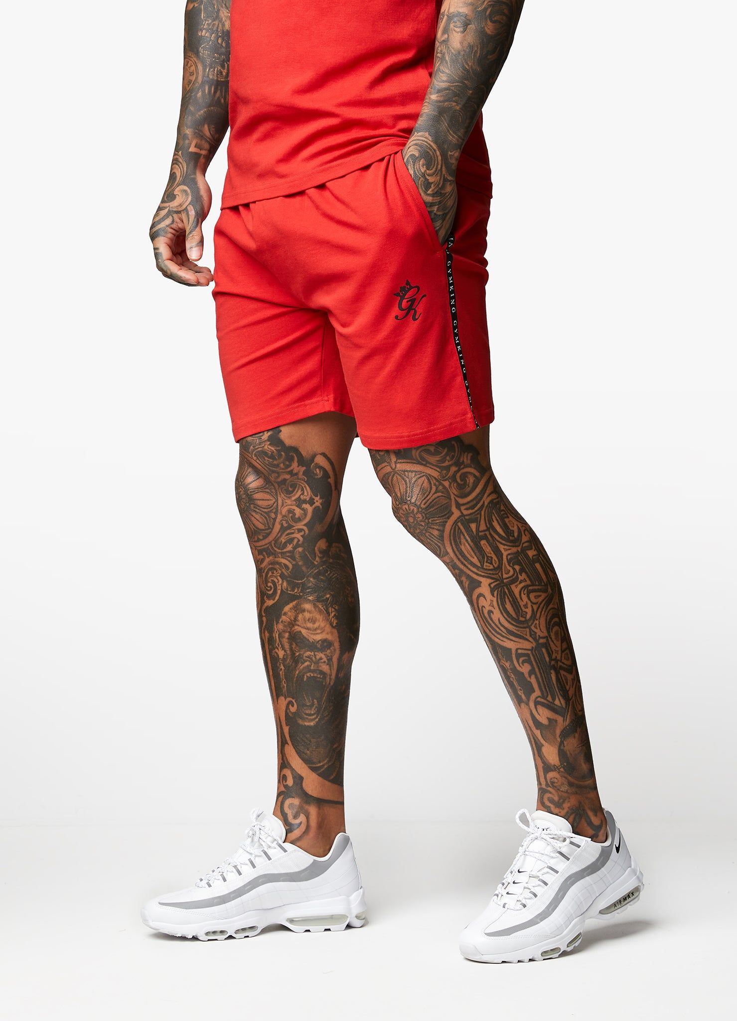 Gym King Taped Jersey Short - Red Rush sold by The Gym King