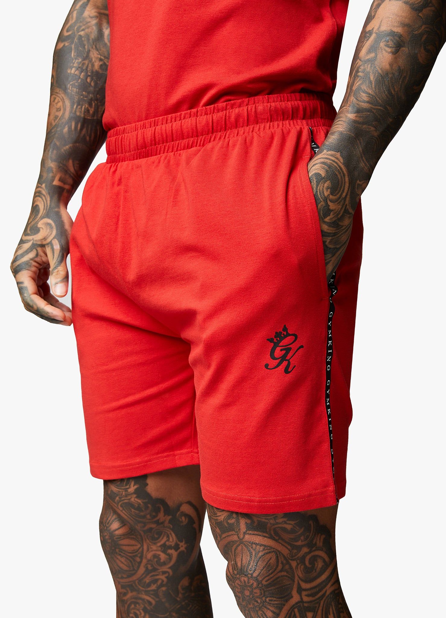 Gym King Taped Jersey Short - Red Rush sold by The Gym King product image thumbnail 6