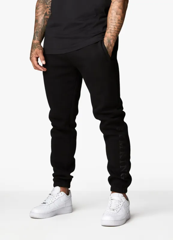 Gym King Covert Linear Logo Jogger - Black sold by The Gym King
