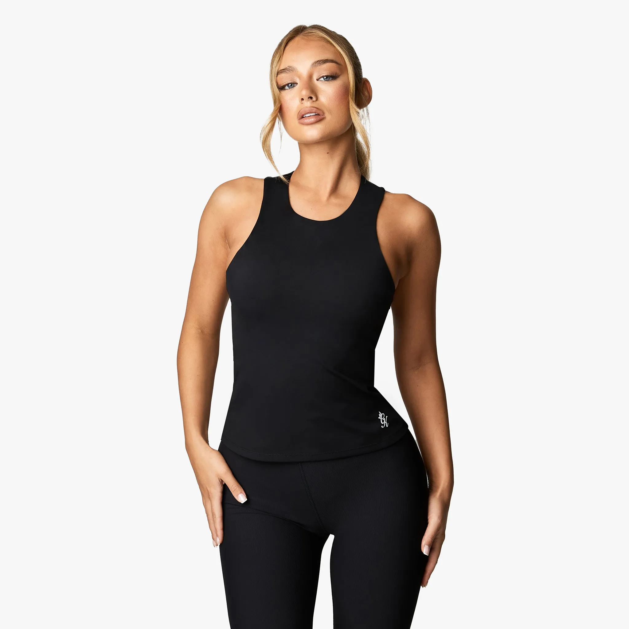 Gym King 365 Long Line Racer Tank - Black sold by The Gym King product image thumbnail 2