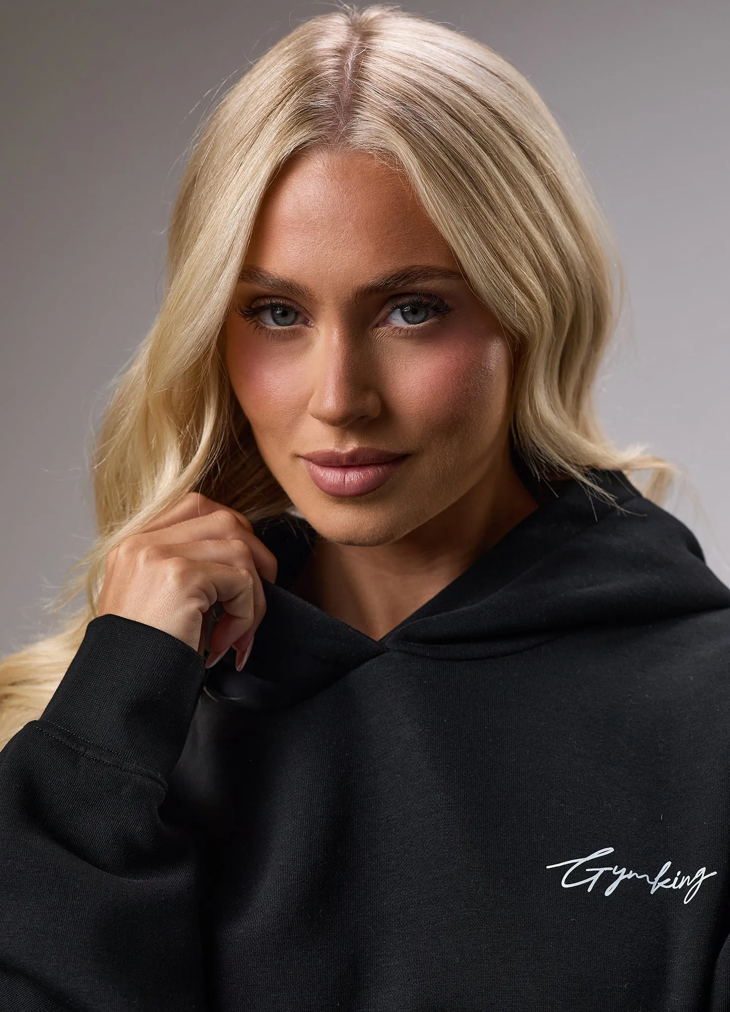 Gym King Reset Oversized Fleece Hood - Black sold by The Gym King product image thumbnail 4