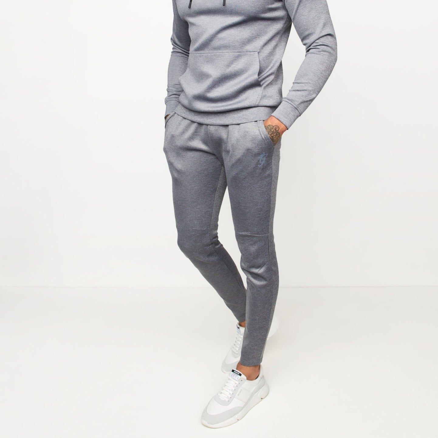 Gym King Interval Tracksuit Bottoms - Mid Grey Marl sold by The Gym King product image thumbnail 2