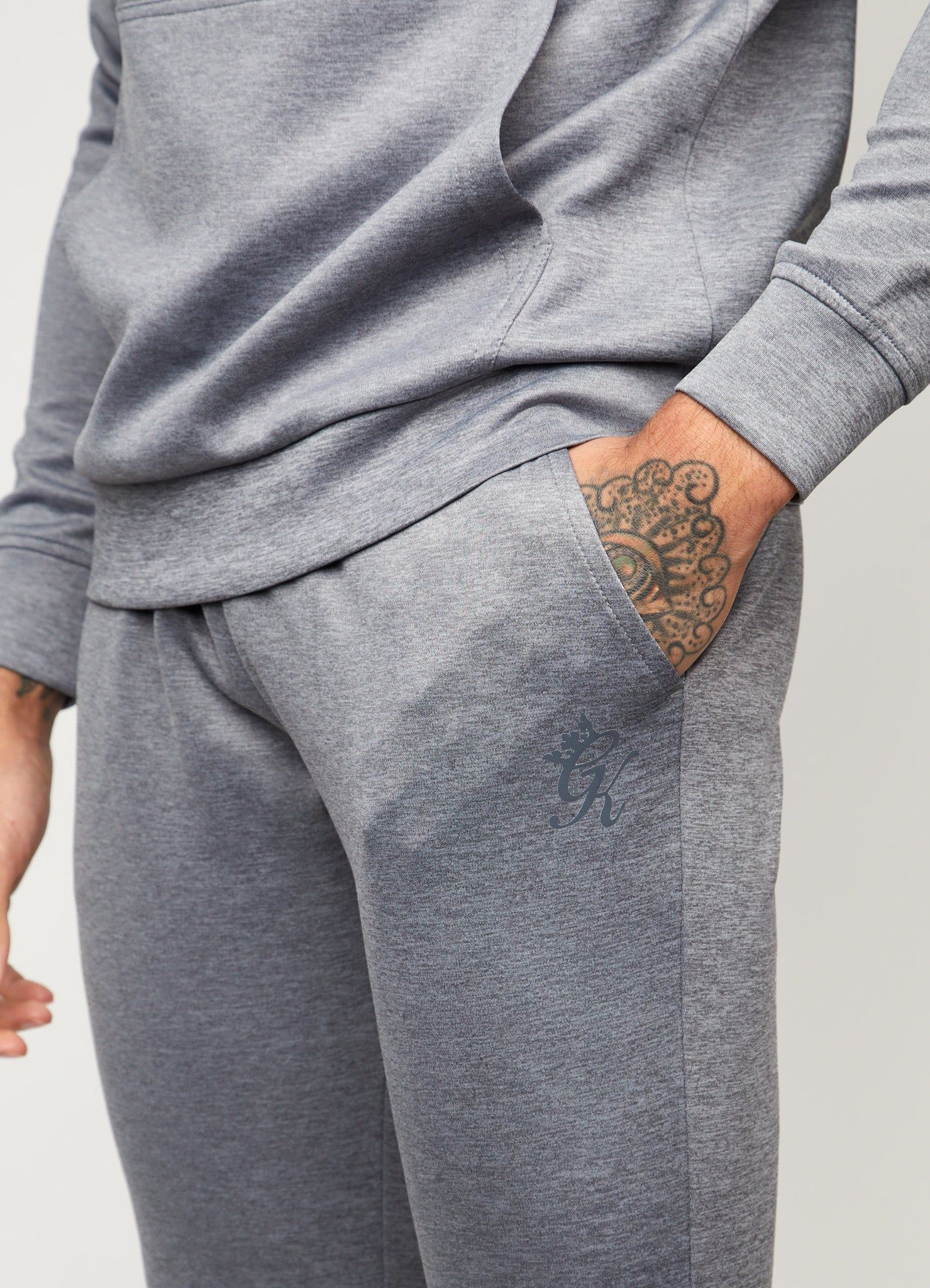 Gym King Interval Tracksuit Bottoms - Mid Grey Marl sold by The Gym King product image thumbnail 4