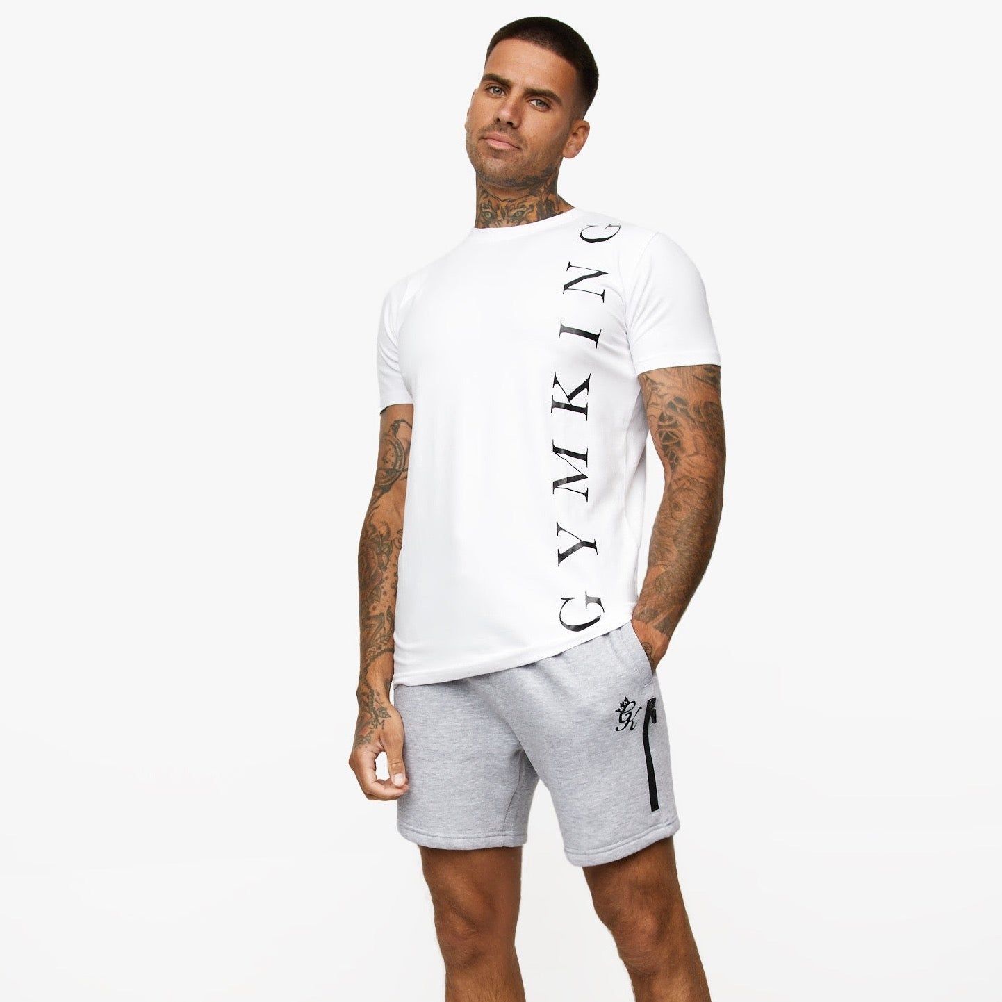 Gym King Text Logo Tee - White sold by The Gym King product image thumbnail 2