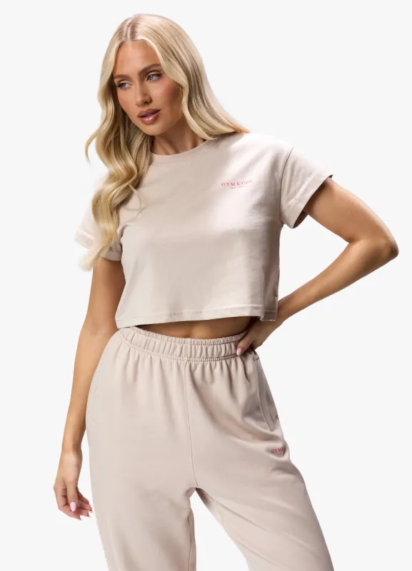 Gym King Established Cropped Tee - Clay sold by The Gym King