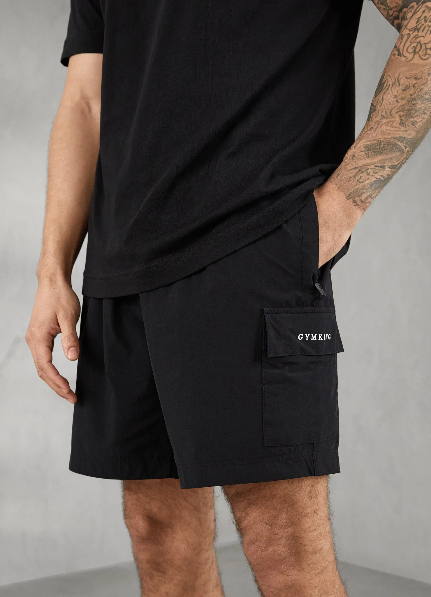 Gym King Utility Woven Cargo Short - Black sold by The Gym King product image thumbnail 3