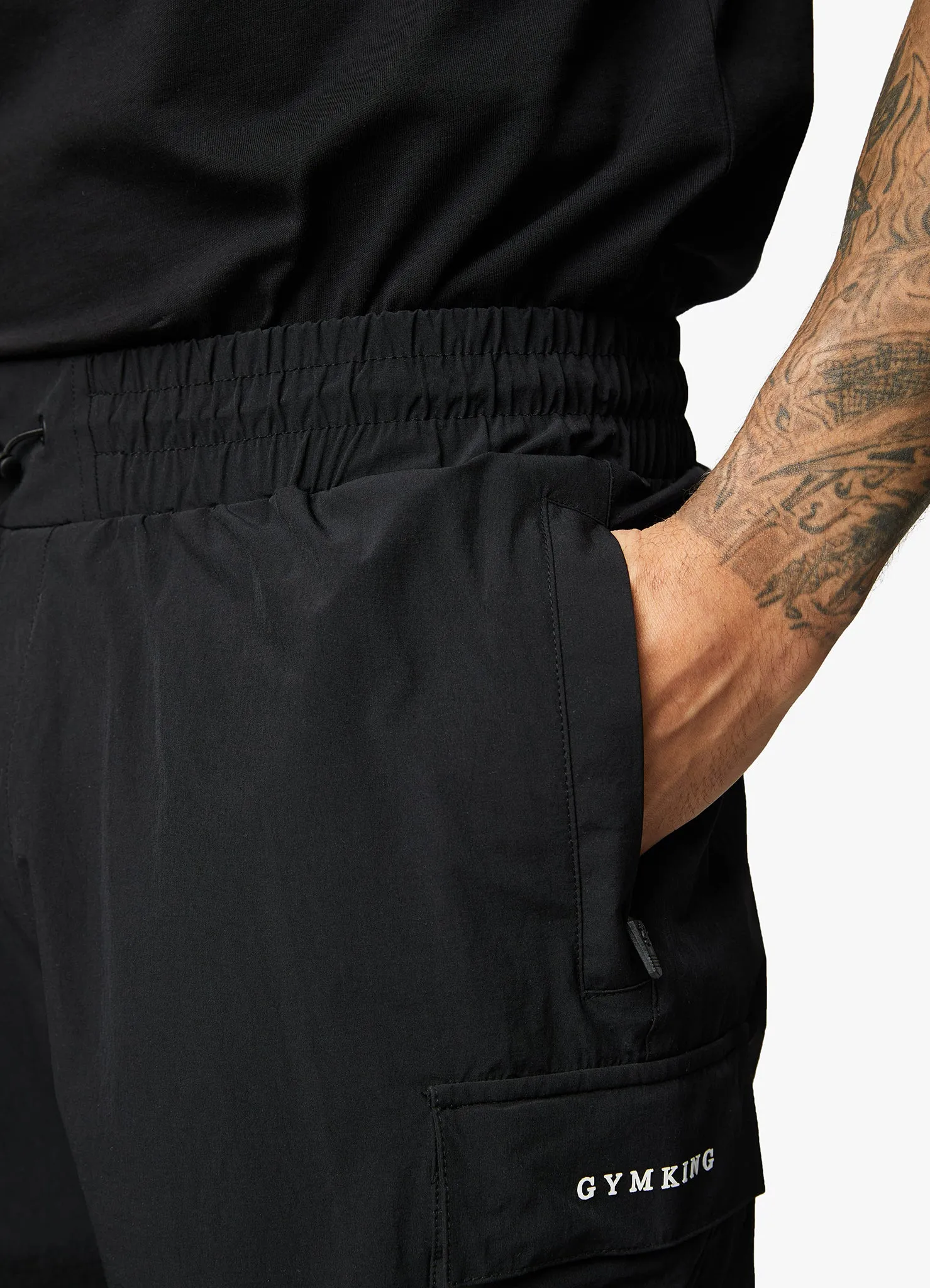 Gym King Utility Woven Cargo Short - Black sold by The Gym King product image thumbnail 5