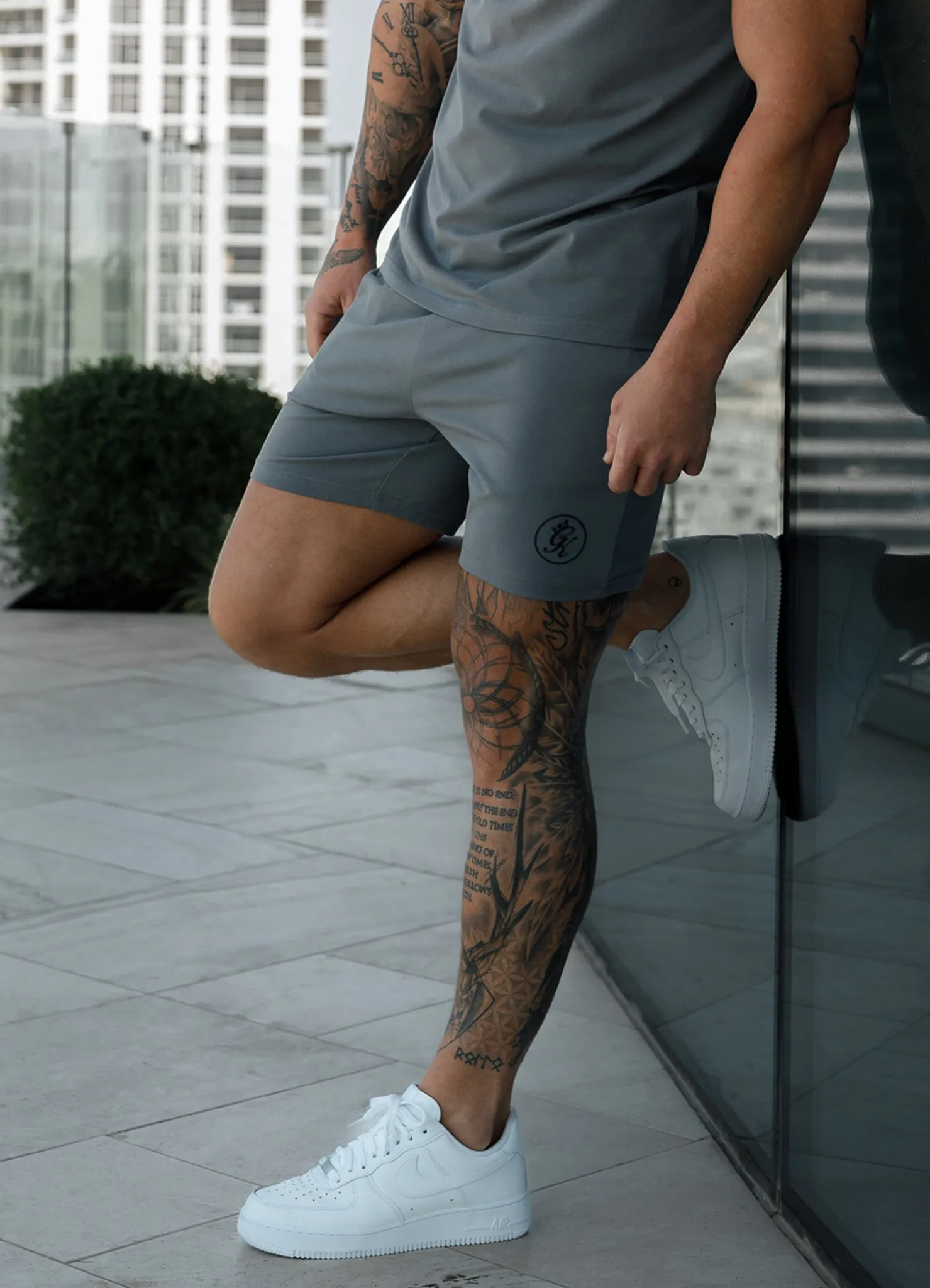 Gym King Pro Logo Short v2 - Fossil Grey sold by The Gym King product image thumbnail 5