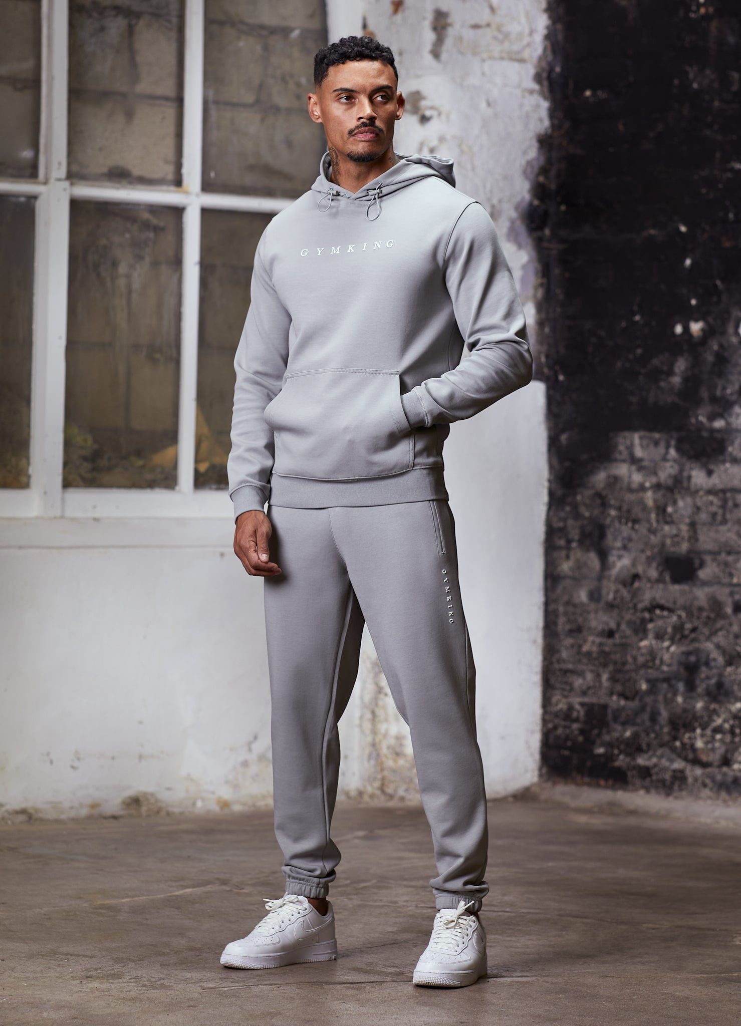 Gym King Linear Print Interlock Jogger - Cloudy Grey sold by The Gym King product image thumbnail 3