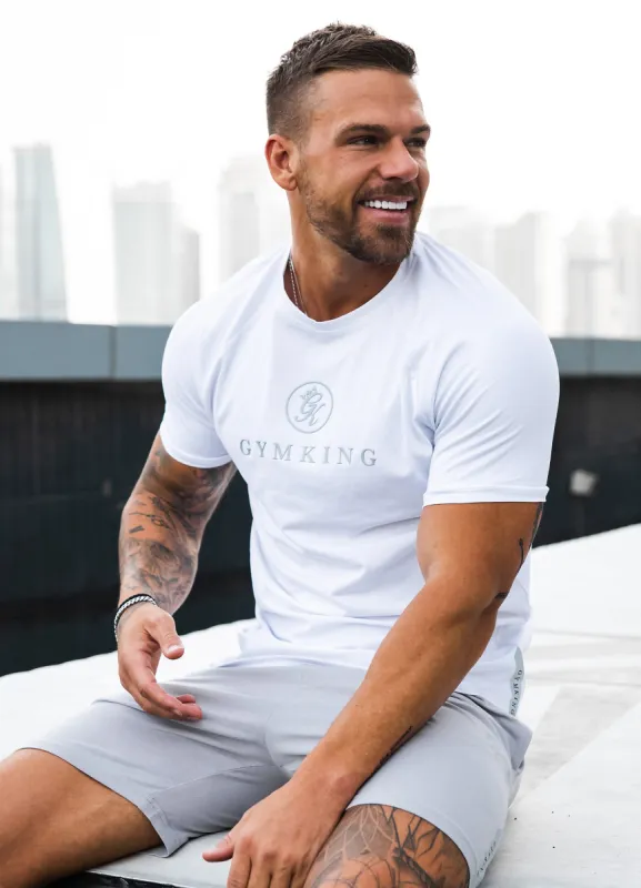 Gym King Pro Logo Jersey Tee - White sold by The Gym King
