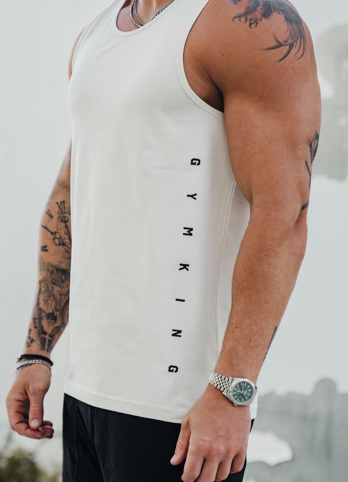 Gym King Rebellion Vest - Antique White sold by The Gym King product image thumbnail 3