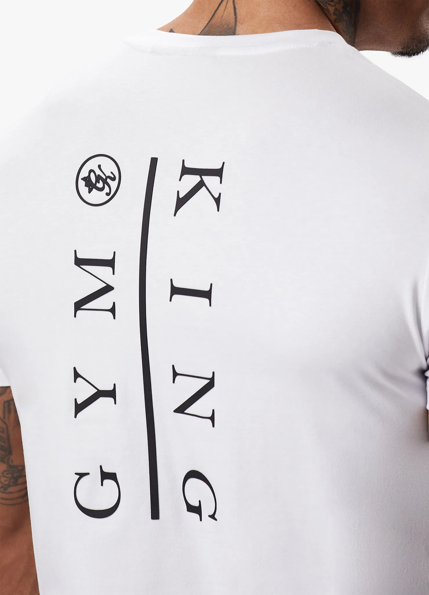 Gym King Split Tee - White sold by The Gym King product image thumbnail 4