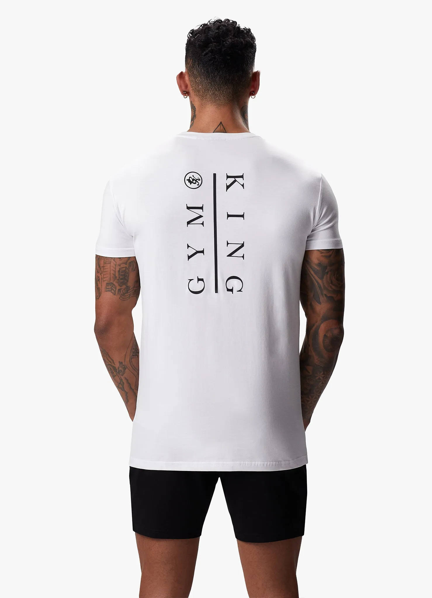 Gym King Split Tee - White sold by The Gym King product image thumbnail 2