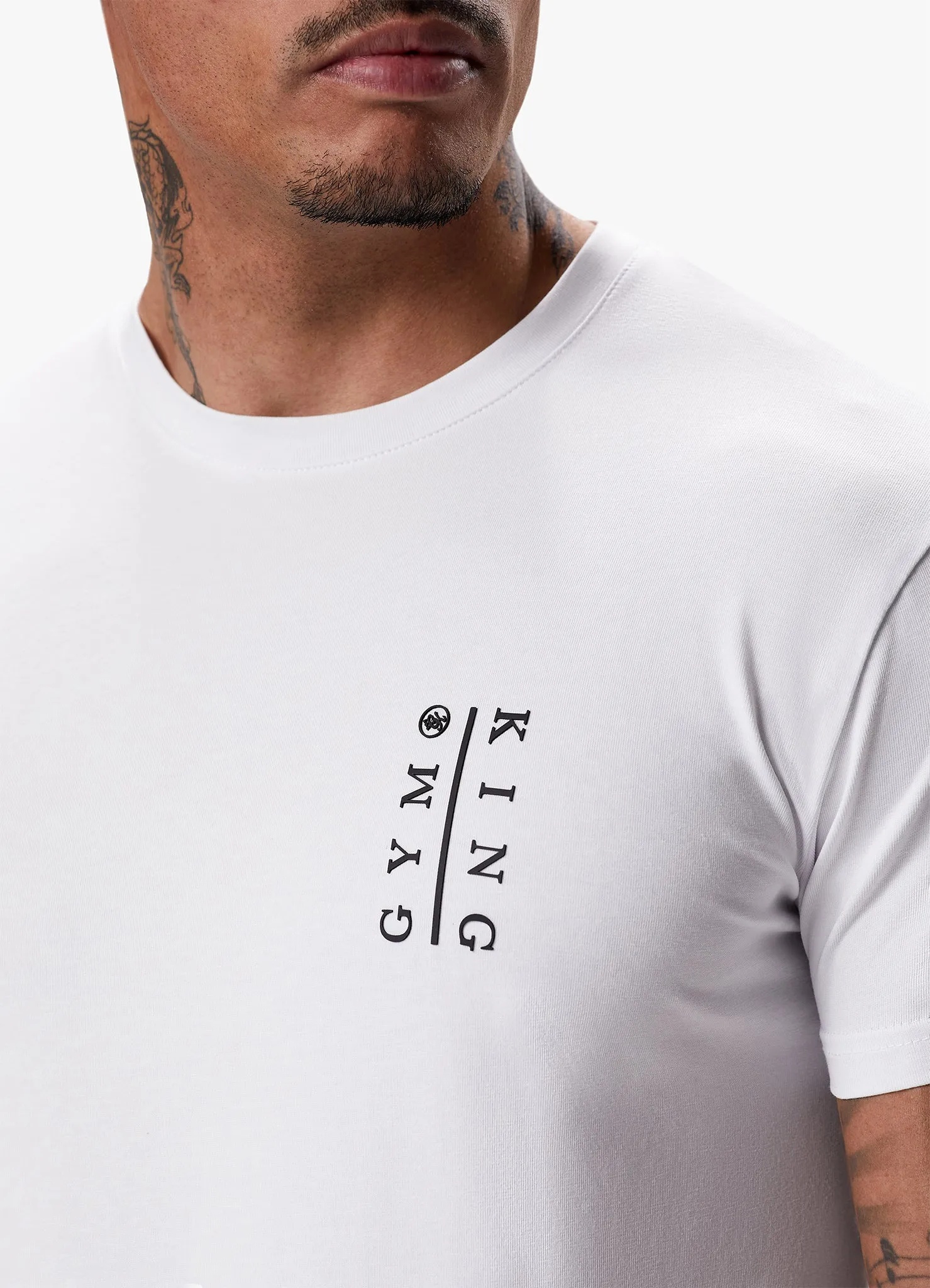 Gym King Split Tee - White sold by The Gym King product image thumbnail 5