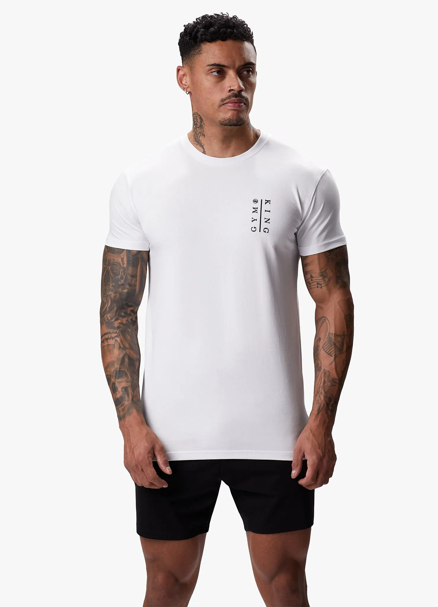 Gym King Split Tee - White sold by The Gym King product image thumbnail 3