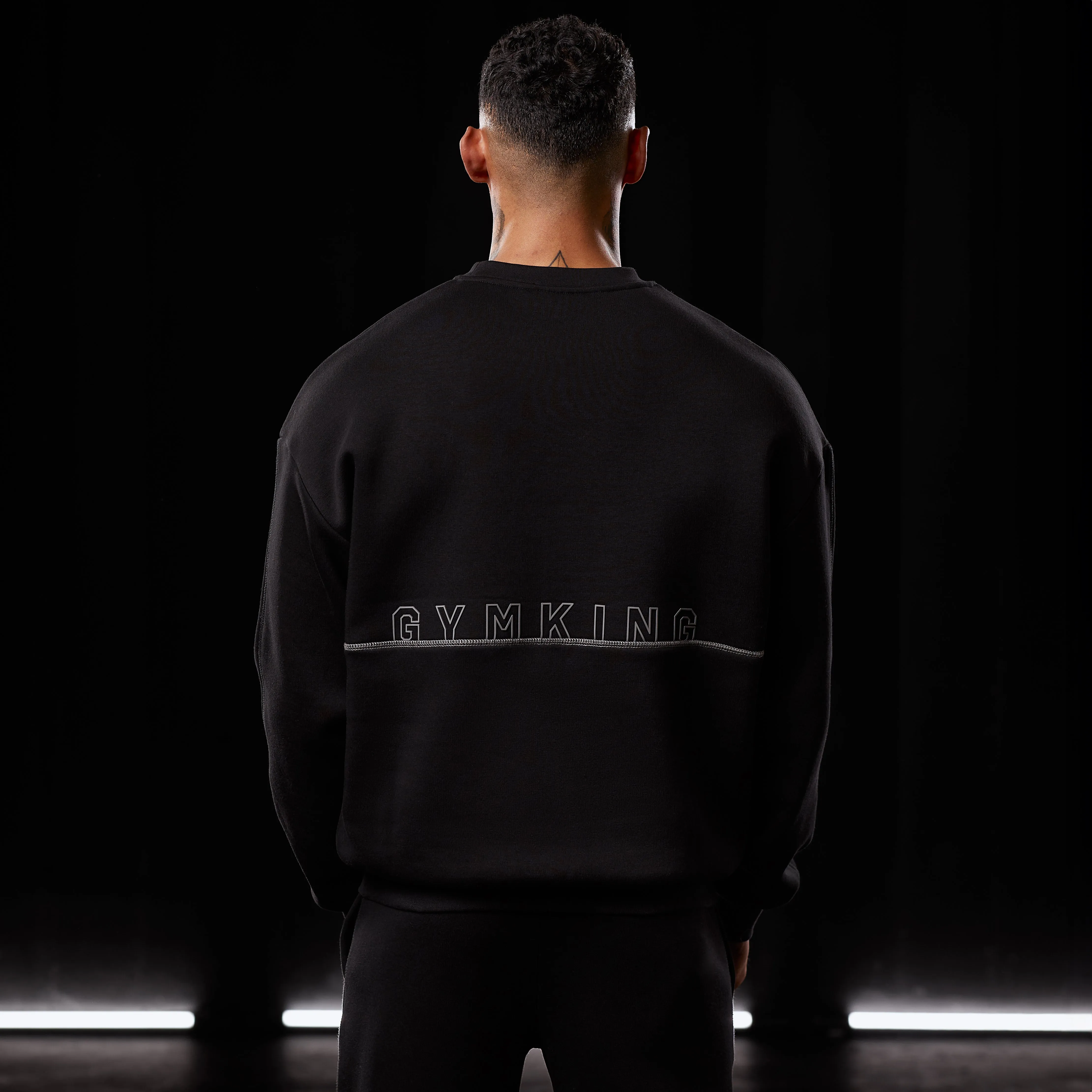 Gym King Outline Print Sweatshirt - Black sold by The Gym King product image thumbnail 2