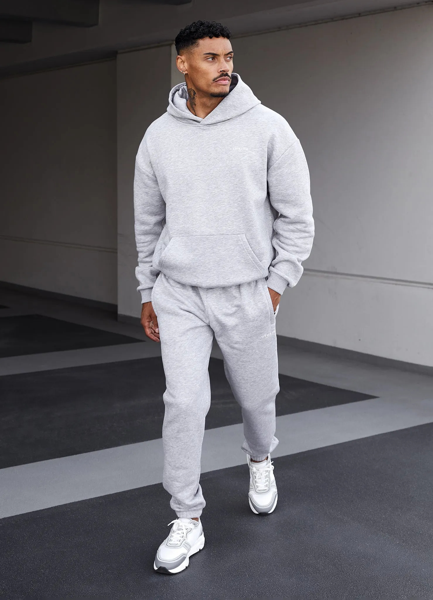 Gym King Established Hood - Light Grey Marl sold by The Gym King product image thumbnail 5