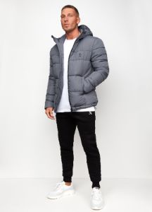 Gym King Core Tech Puffer Jacket - Grey sold by The Gym King