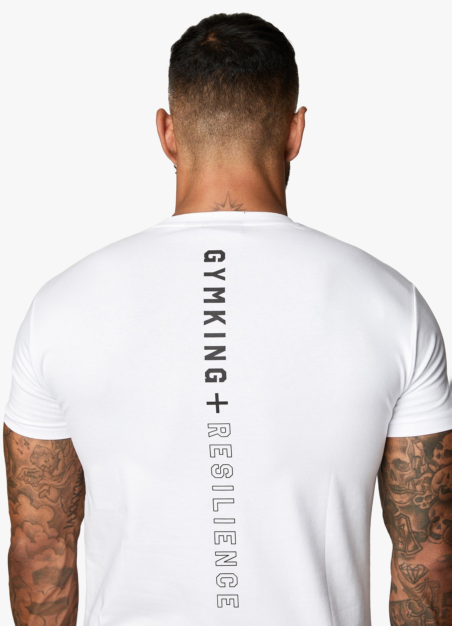 Gym King Resilience Tee - White/Black sold by The Gym King product image thumbnail 5