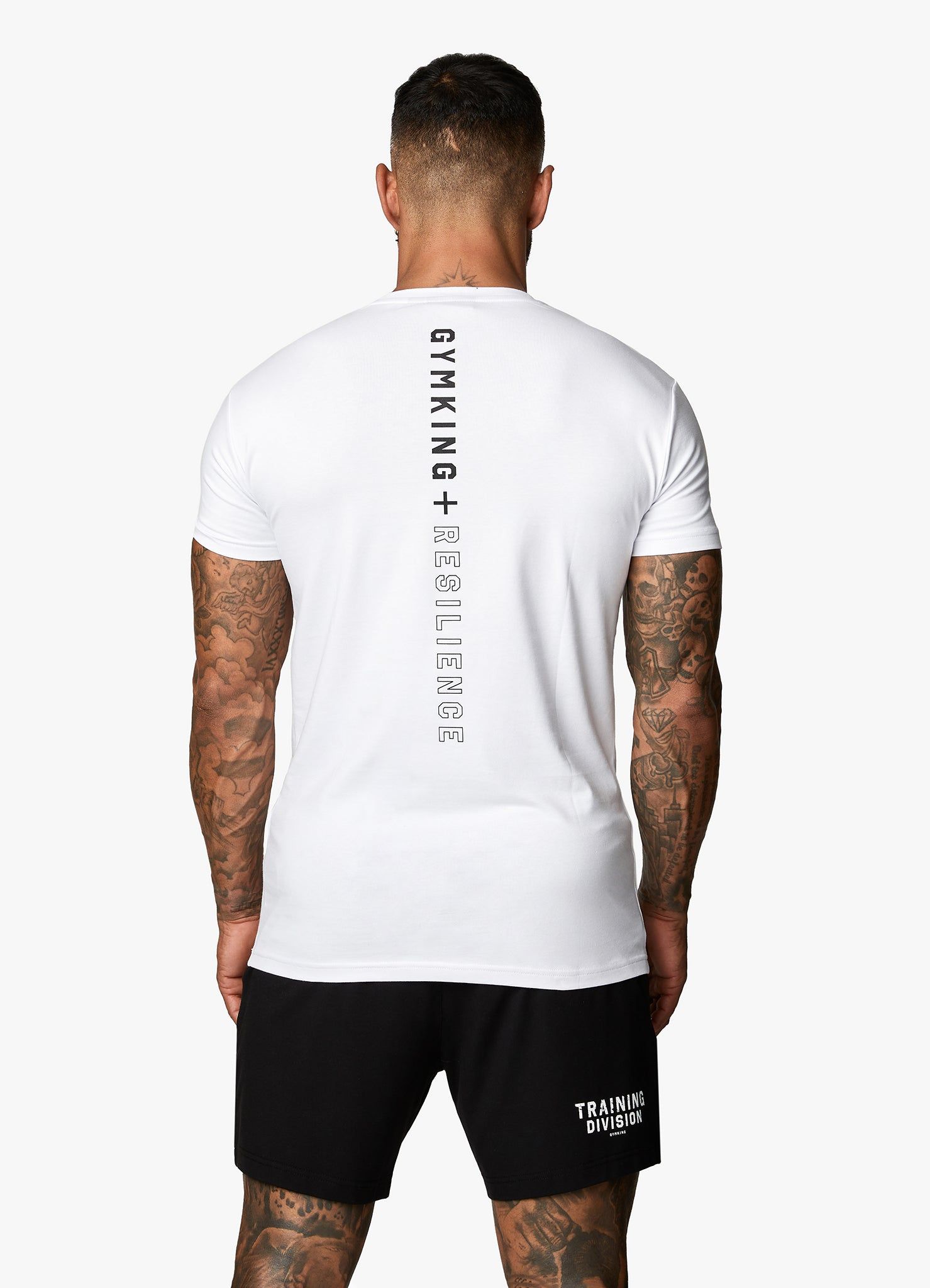 Gym King Resilience Tee - White/Black sold by The Gym King