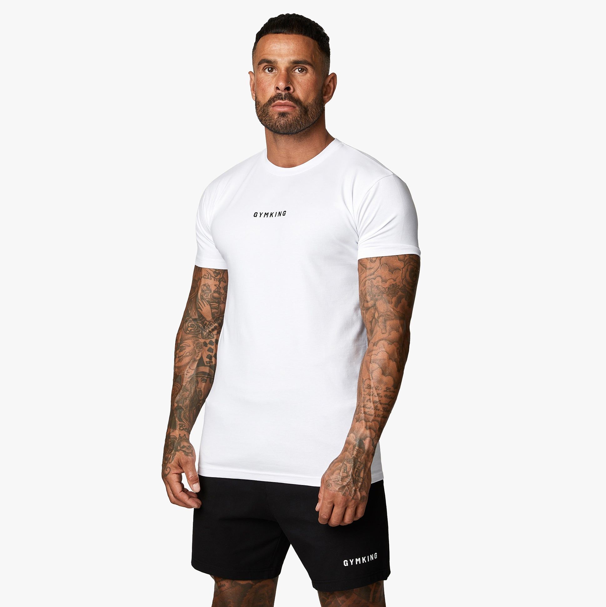 Gym King Resilience Tee - White/Black sold by The Gym King product image thumbnail 2