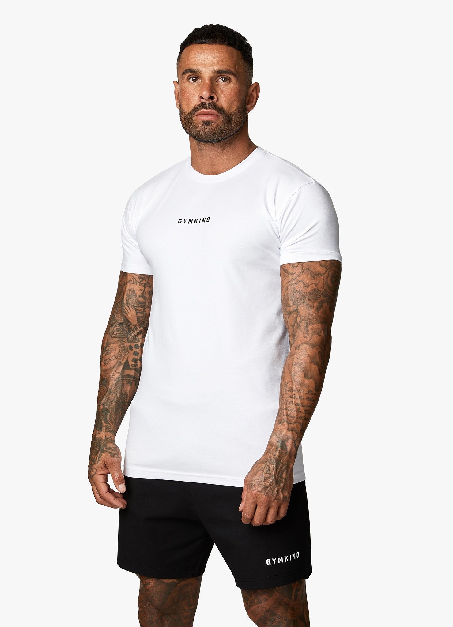 Gym King Resilience Tee - White/Black sold by The Gym King product image thumbnail 3