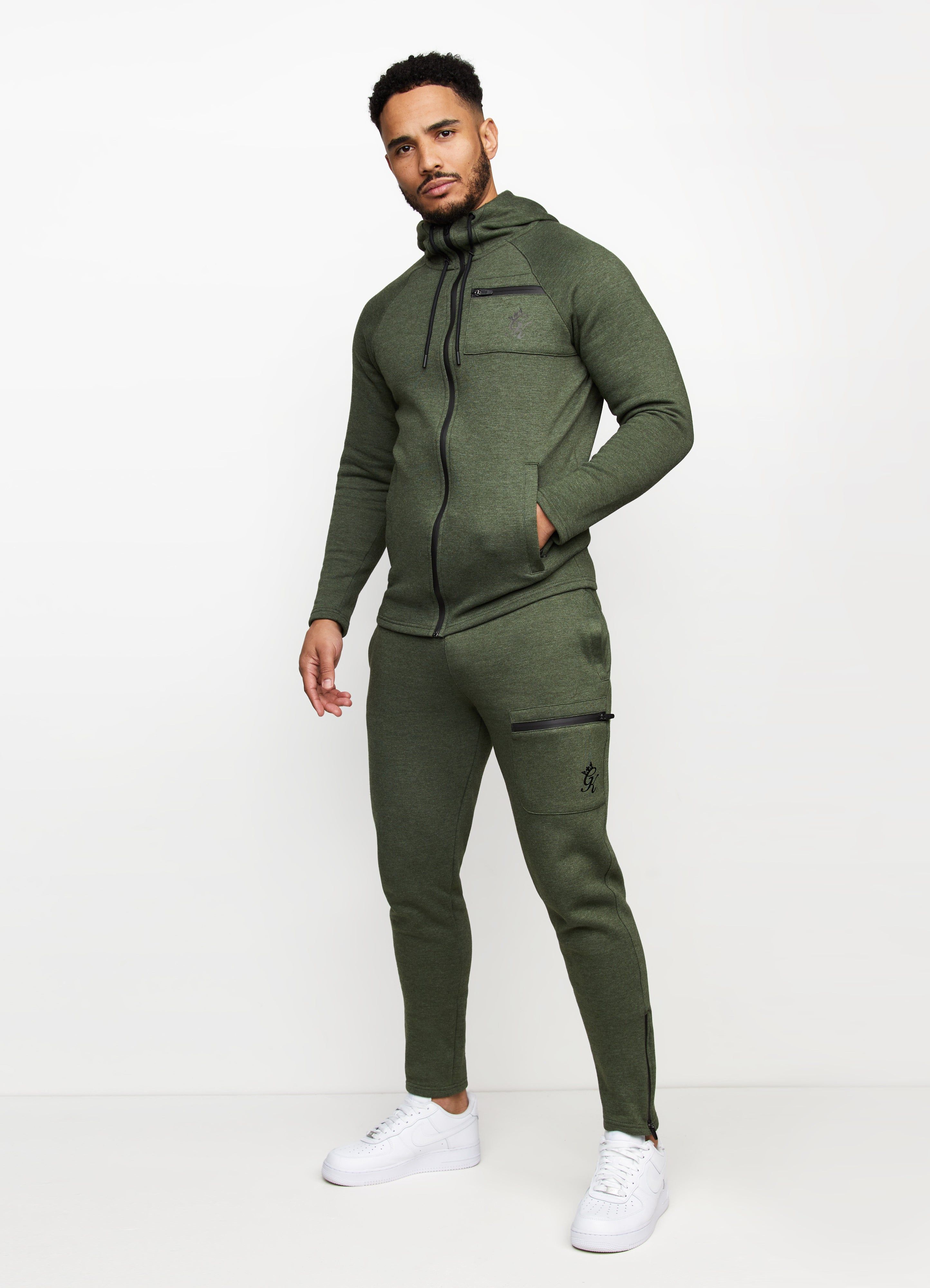 Gym King Traction Full Zip Hood - Khaki Marl sold by The Gym King product image thumbnail 5