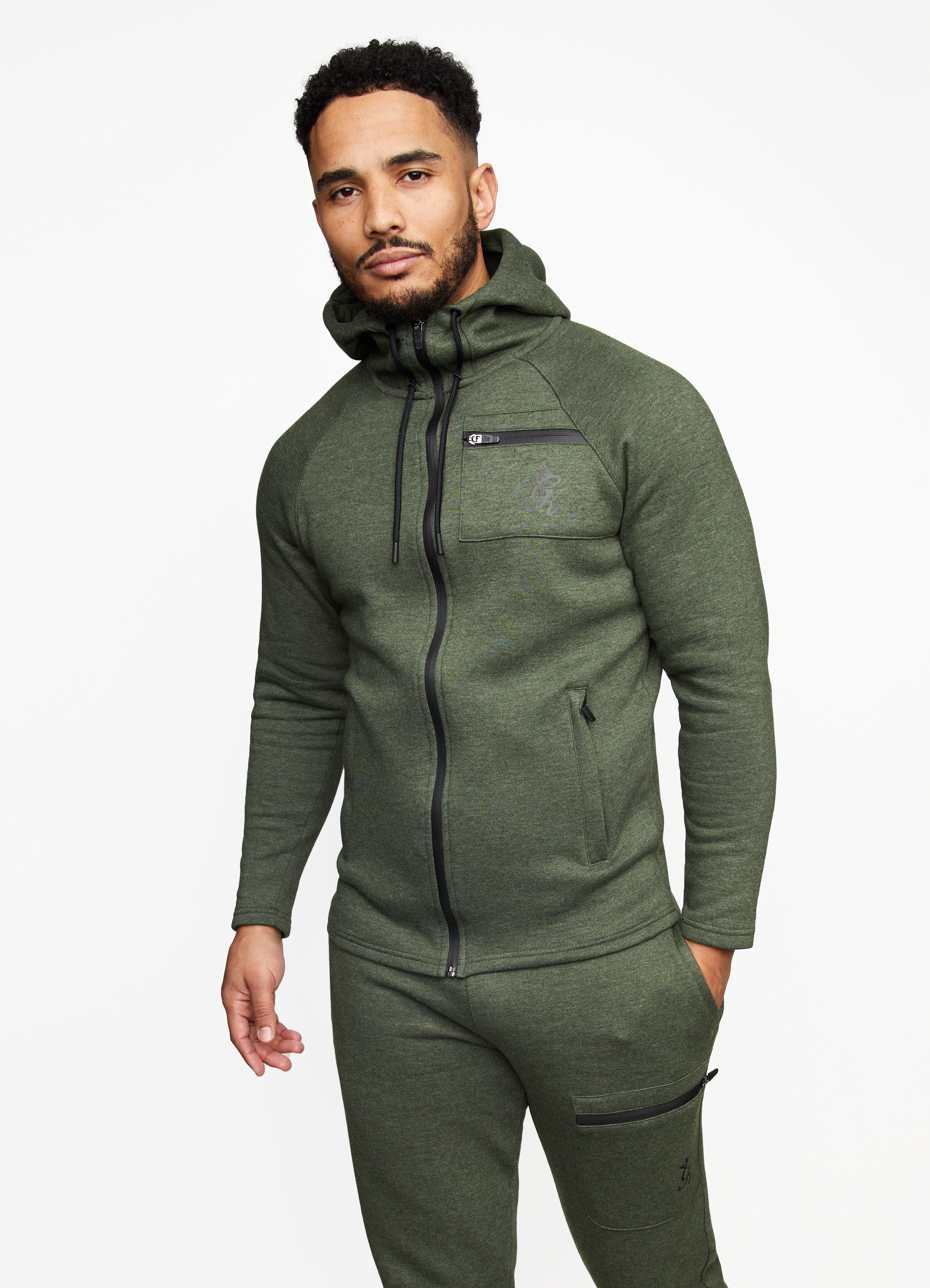 Gym King Traction Full Zip Hood - Khaki Marl sold by The Gym King product image thumbnail 4