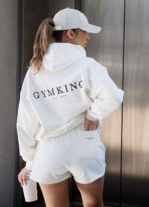 Gym King Established Jersey Short - Cream sold by The Gym King