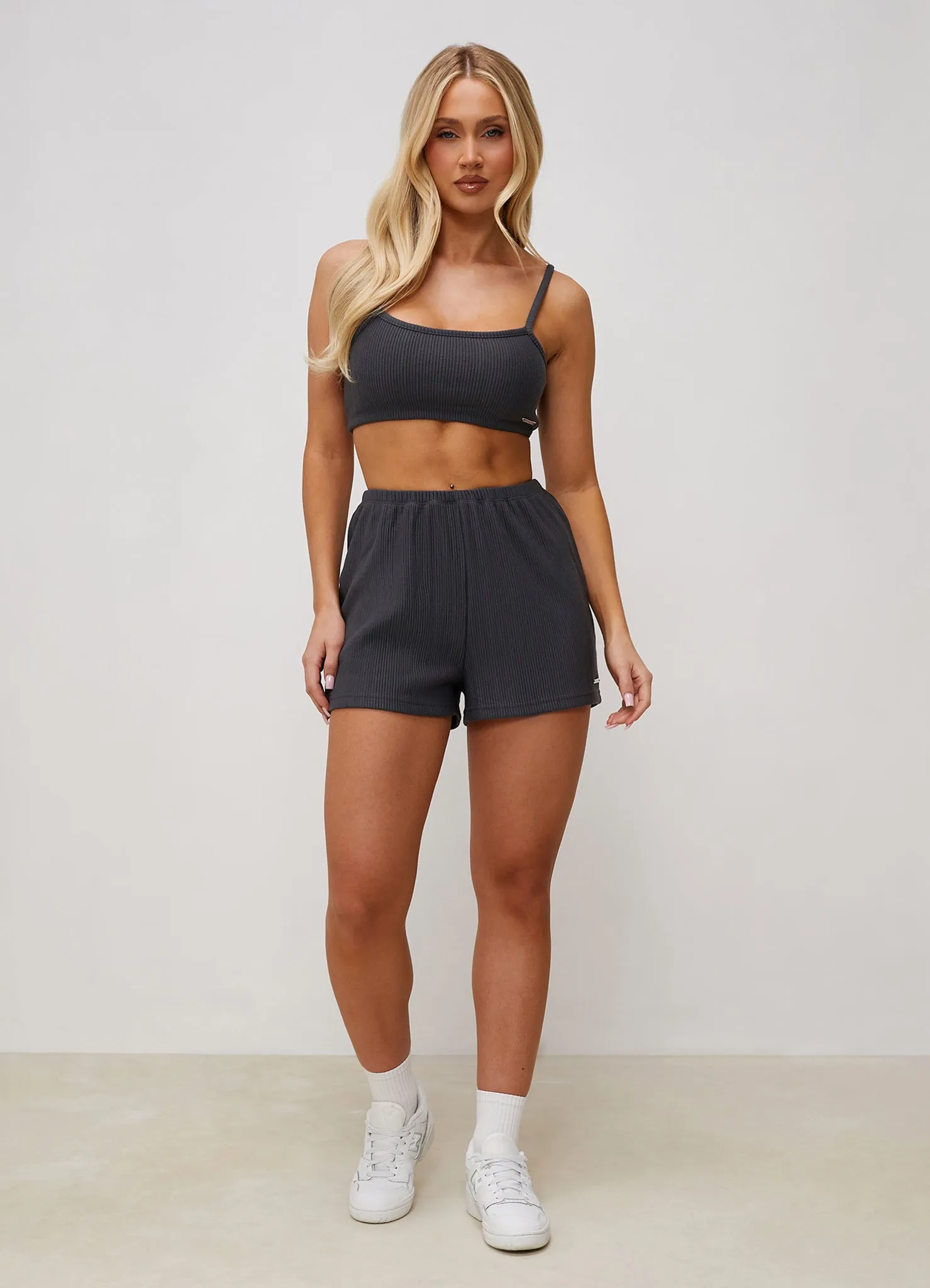 Gym King Signature Rib Bralette - Graphite sold by The Gym King product image thumbnail 4