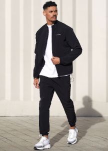 Gym King Utility Woven Tracksuit - Black sold by The Gym King