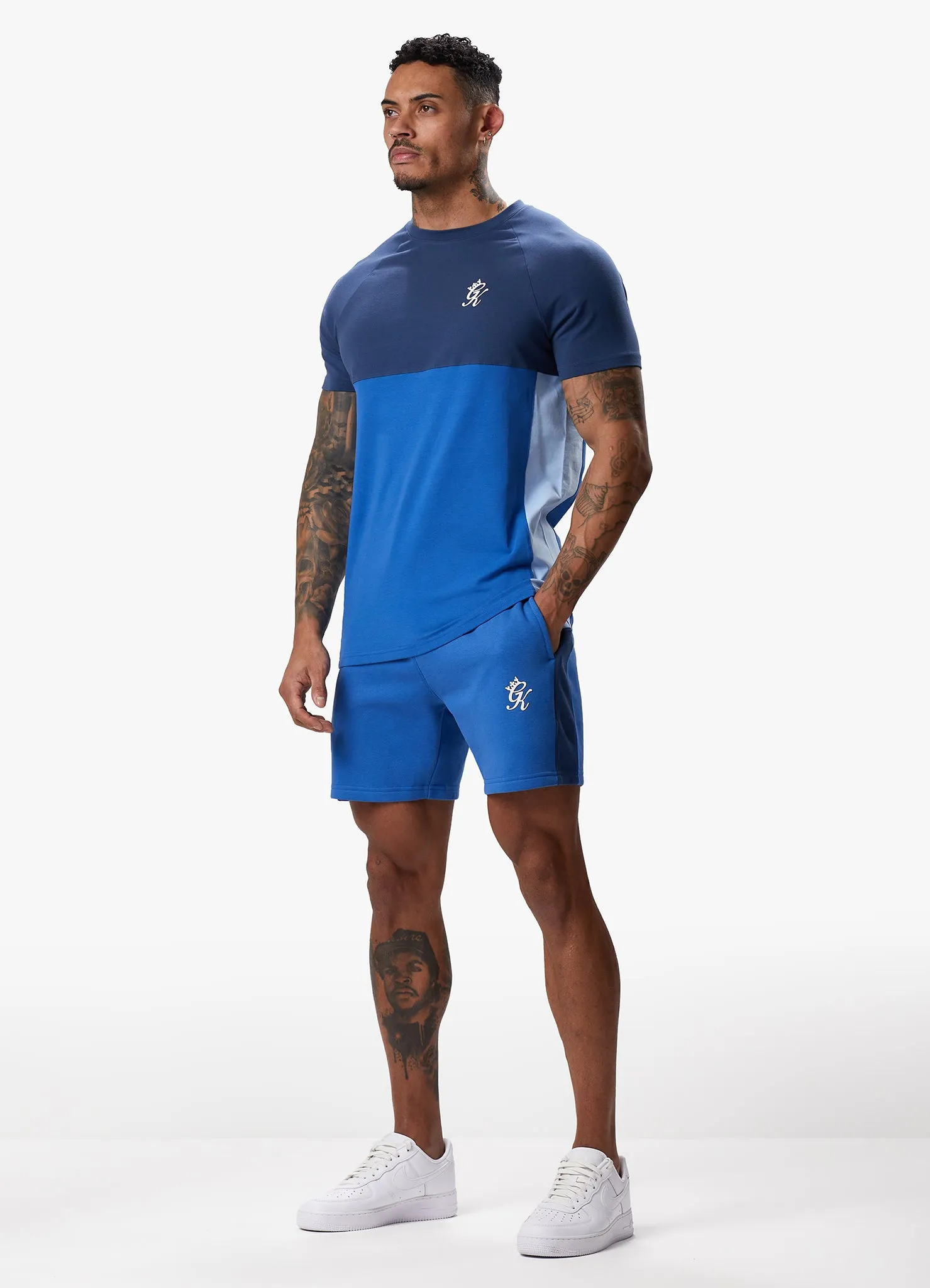 Gym King Contrast Panel Jersey Tee - Riviera Blue/Sky Blue sold by The Gym King product image thumbnail 5