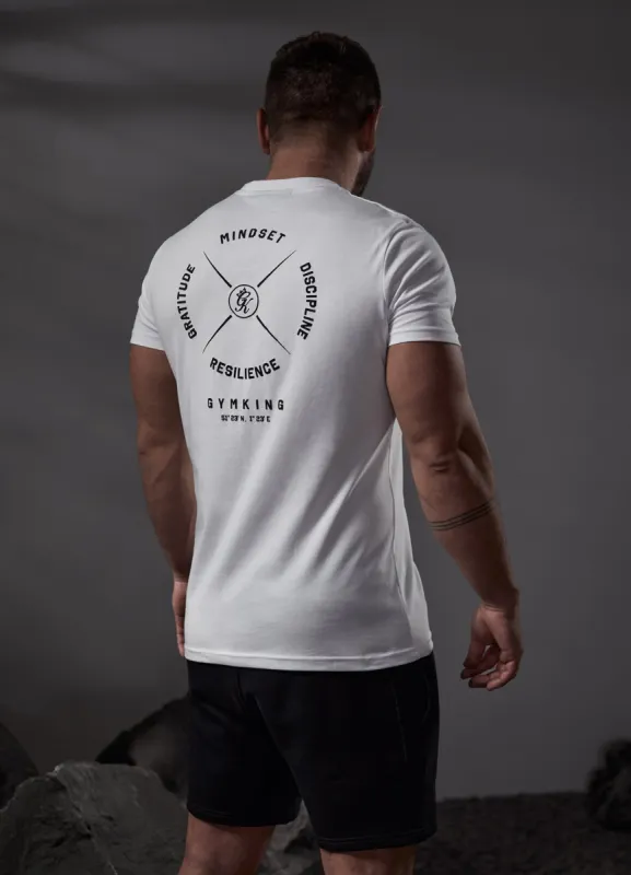 Gym King Compass Tee - White made by The Gym King