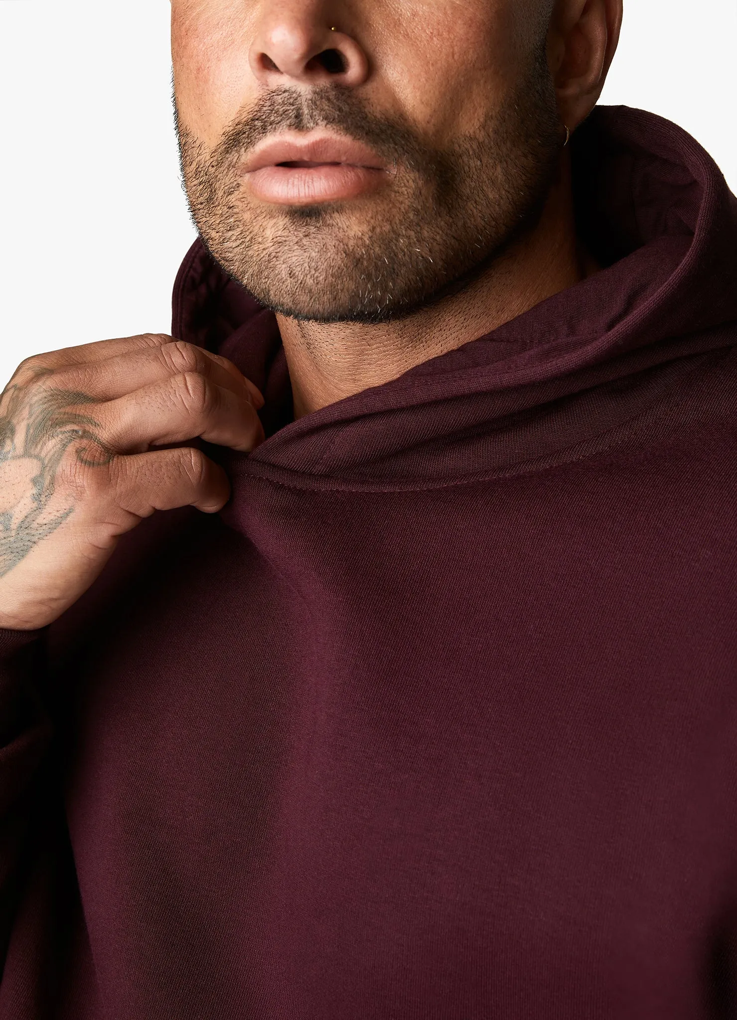 Gym King Outline Print Hood - Burgundy sold by The Gym King product image thumbnail 4