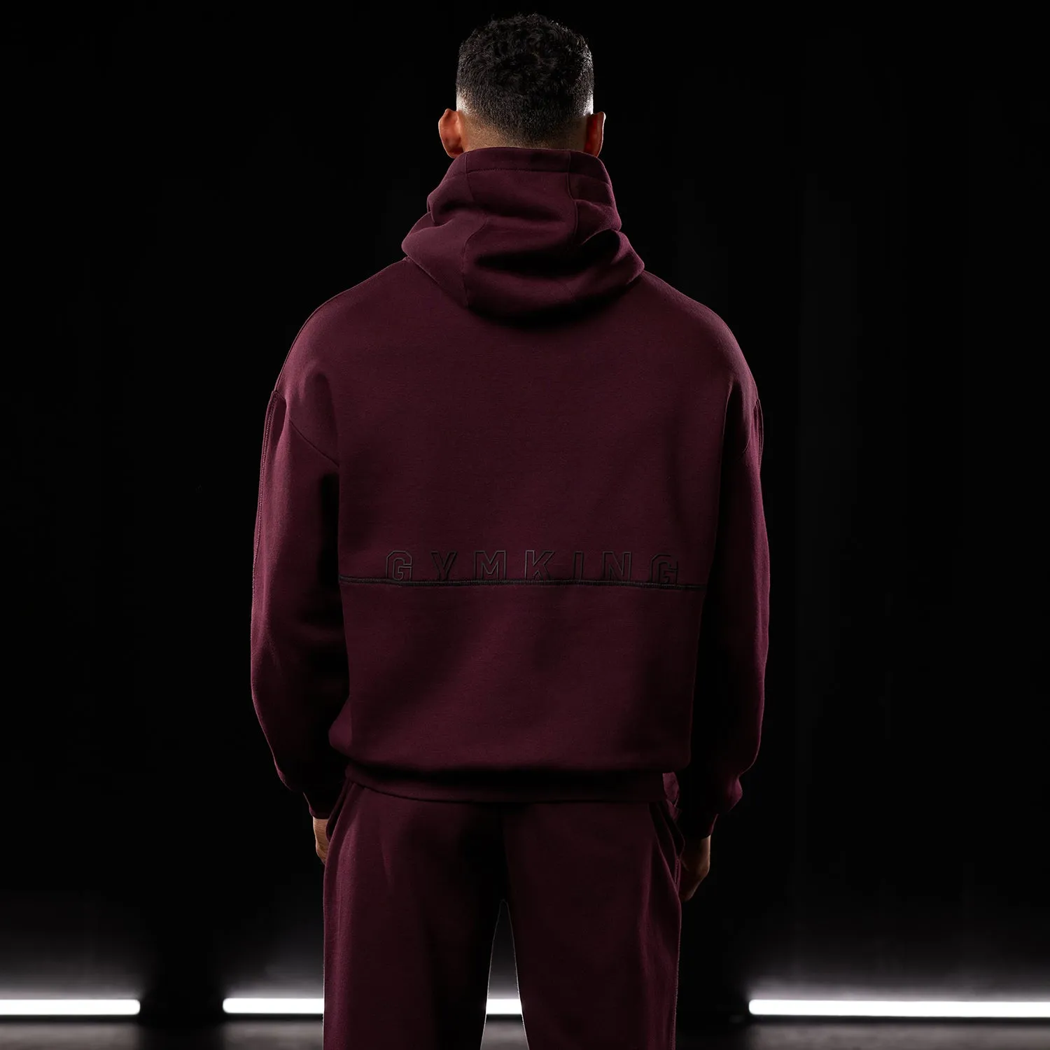 Gym King Outline Print Hood - Burgundy sold by The Gym King product image thumbnail 2