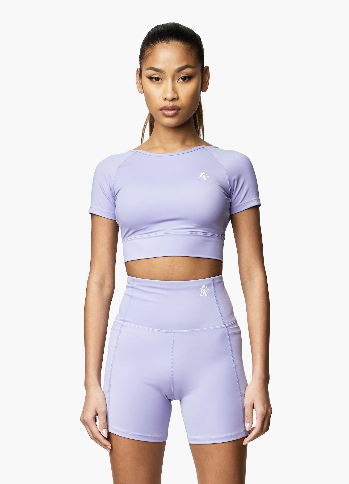 Gym King Dominate Cap Sleeve Crop Tee - Lilac Orchid sold by The Gym King product image thumbnail 3