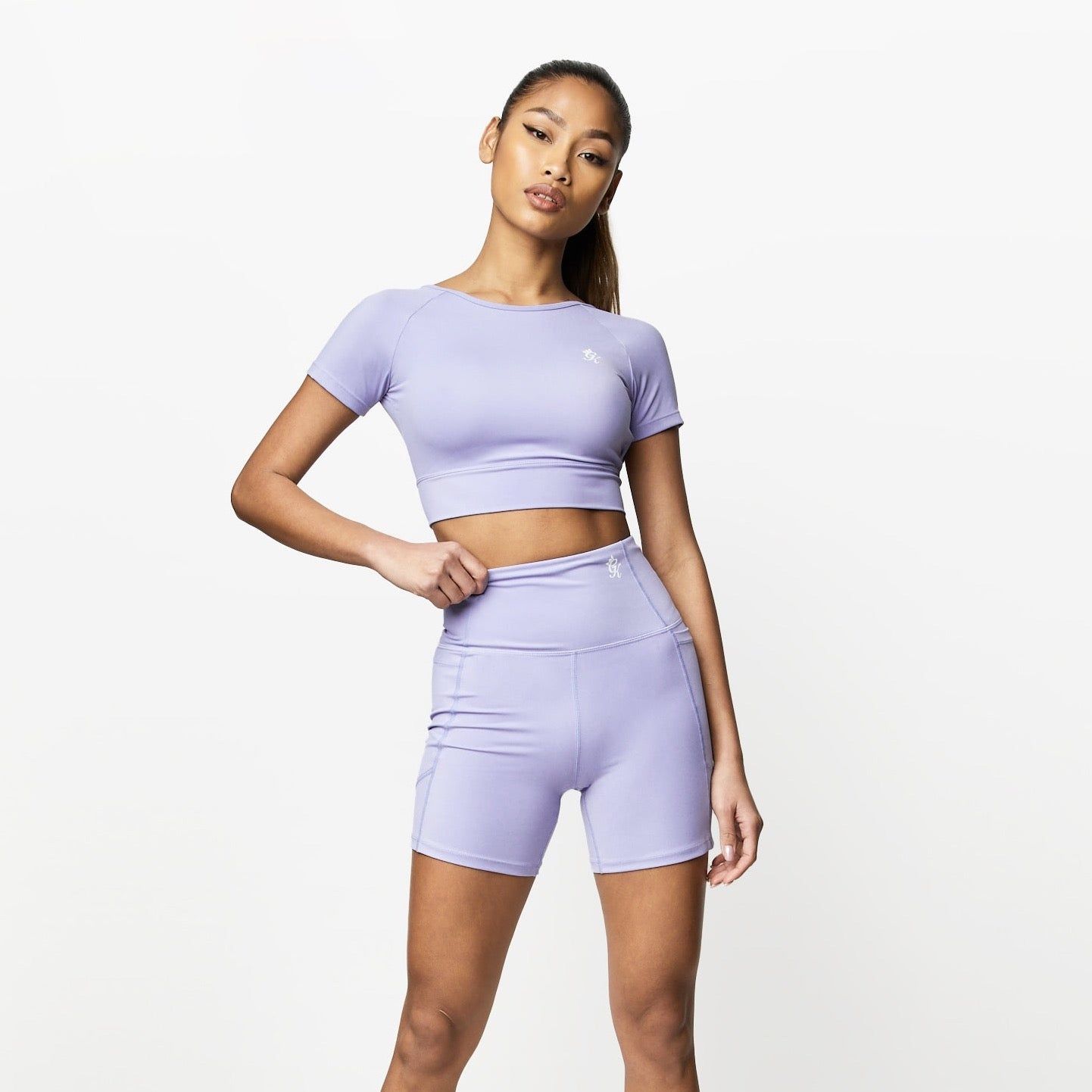 Gym King Dominate Cap Sleeve Crop Tee - Lilac Orchid sold by The Gym King product image thumbnail 2