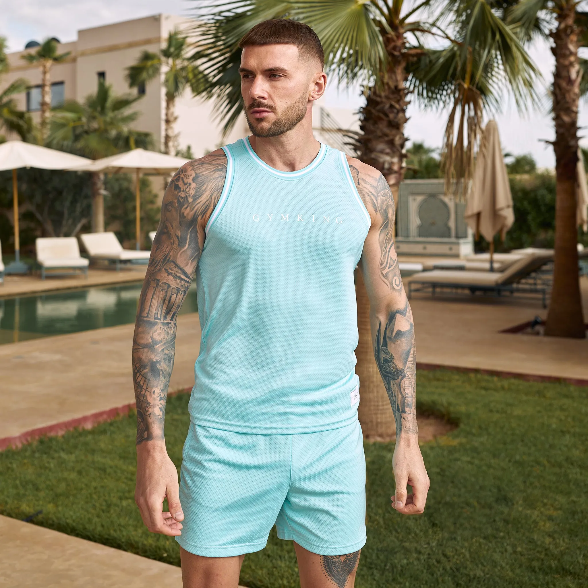 Gym King Brooklyn Mesh Vest - Aqua Blue sold by The Gym King product image thumbnail 2