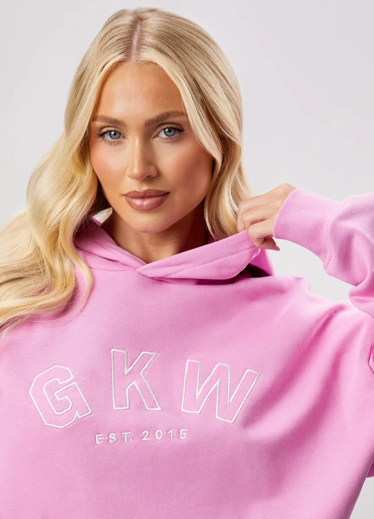 GKW Relaxed Fit Hoodie & Shorts - Pink Rose sold by The Gym King product image thumbnail 4