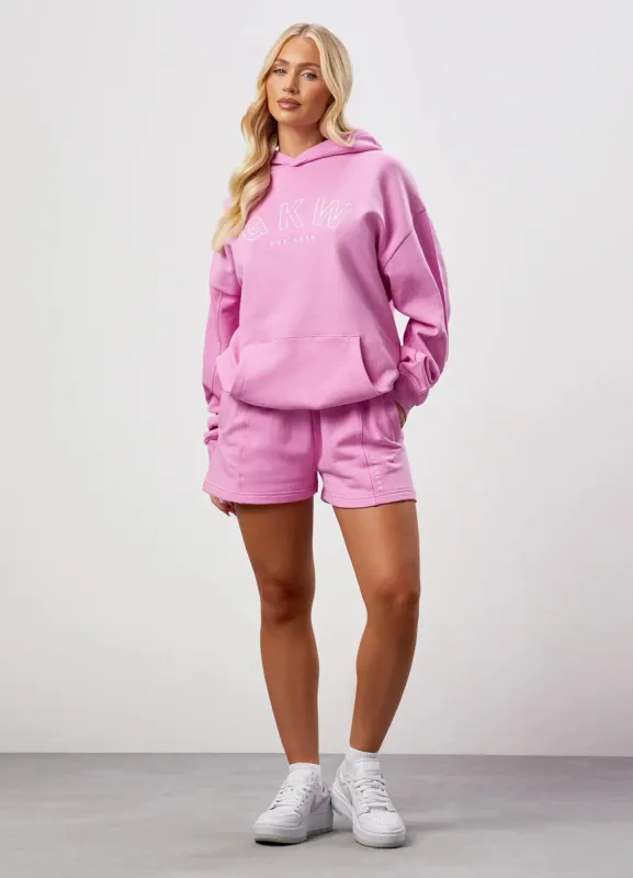 GKW Relaxed Fit Hoodie & Shorts - Pink Rose sold by The Gym King