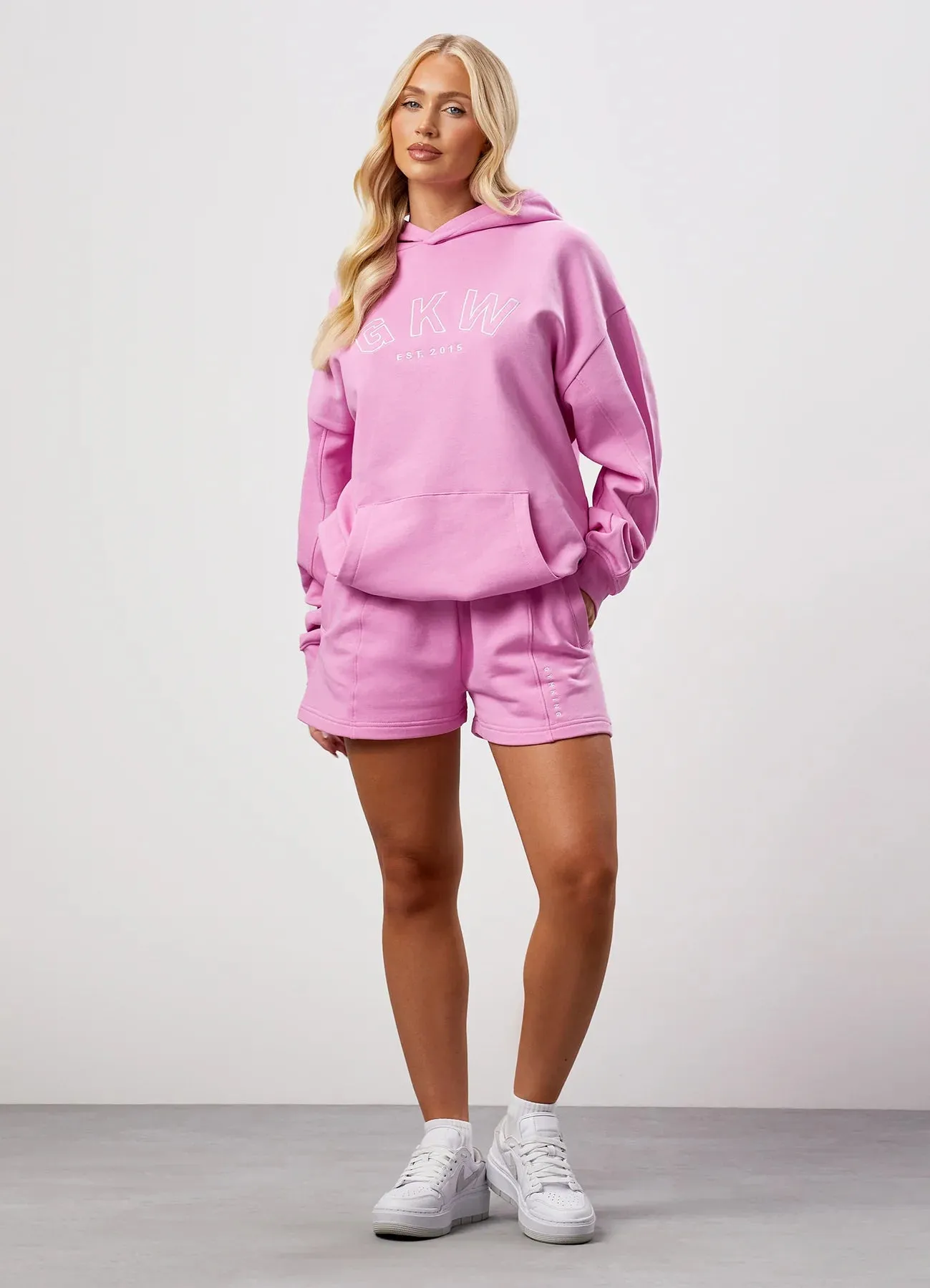 GKW Relaxed Fit Hoodie & Shorts - Pink Rose sold by The Gym King
