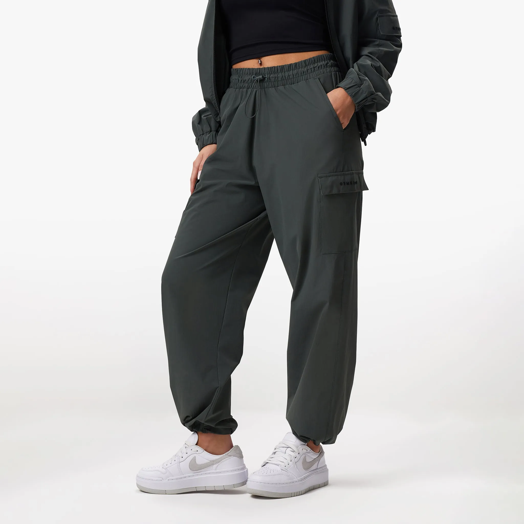Gym King Woven Utility Cargo Pant - Green Smoke sold by The Gym King product image thumbnail 2
