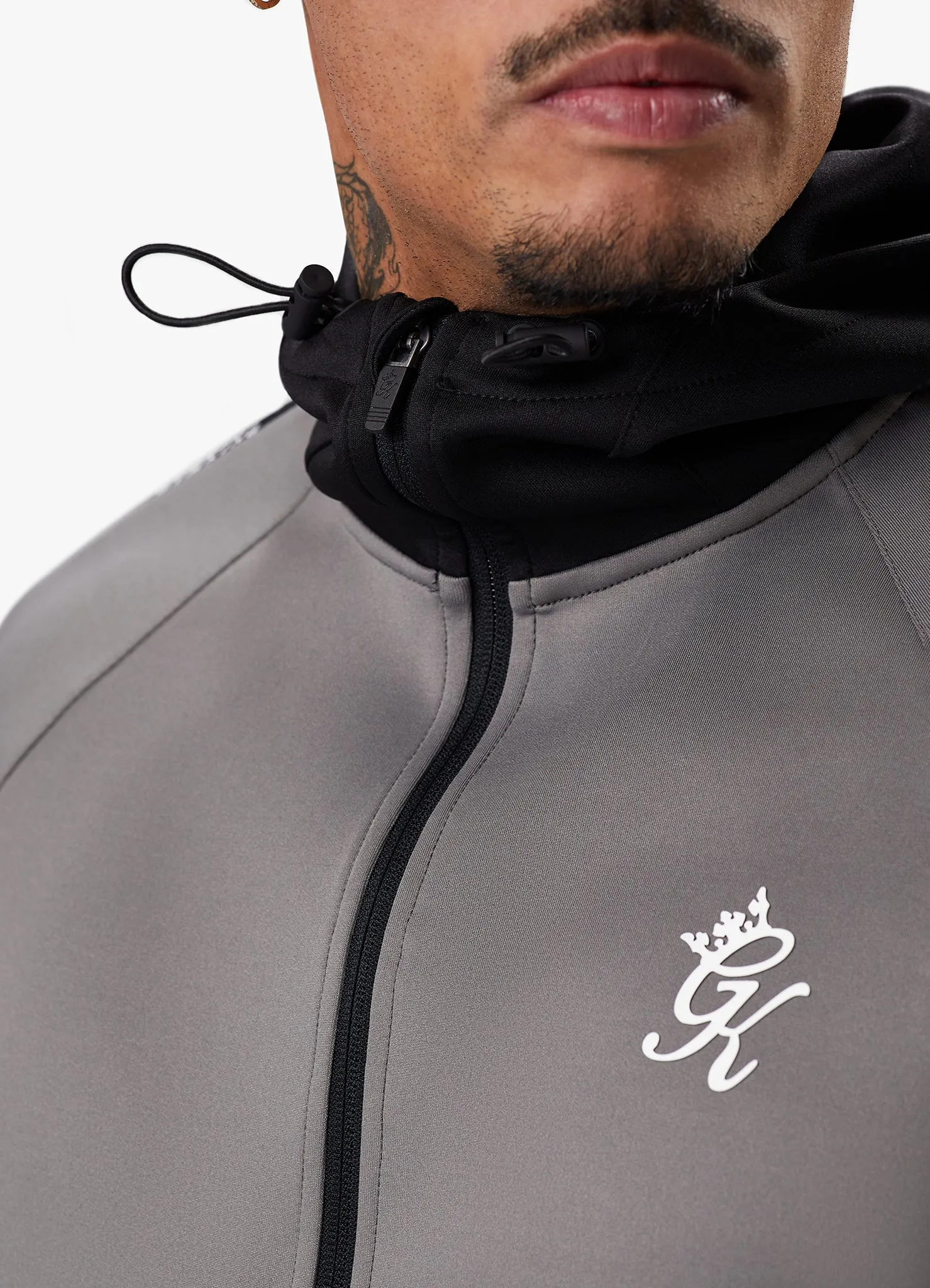 Gym King Taped Core Plus FZ Hood - Black/Steel sold by The Gym King product image thumbnail 4