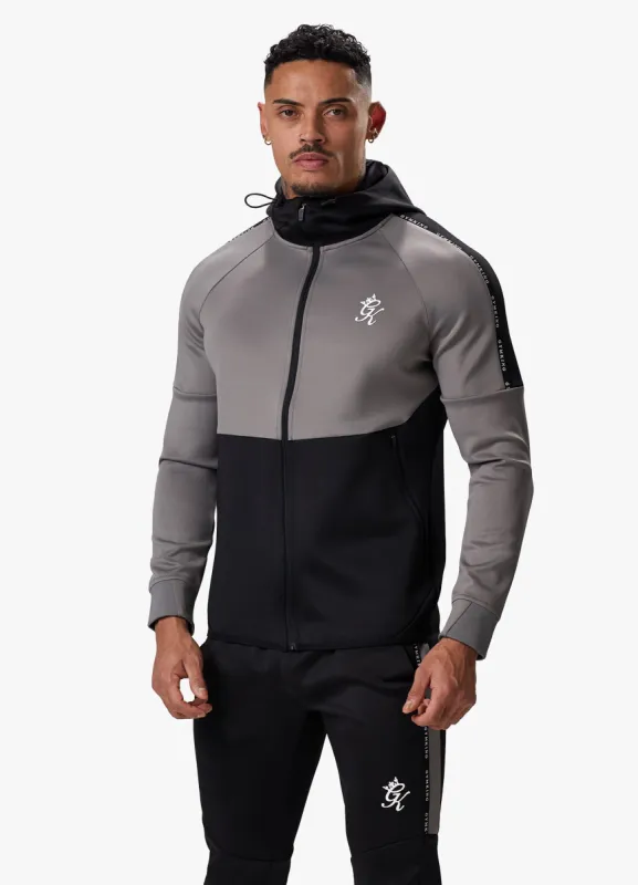 Gym King Taped Core Plus FZ Hood - Black/Steel sold by The Gym King