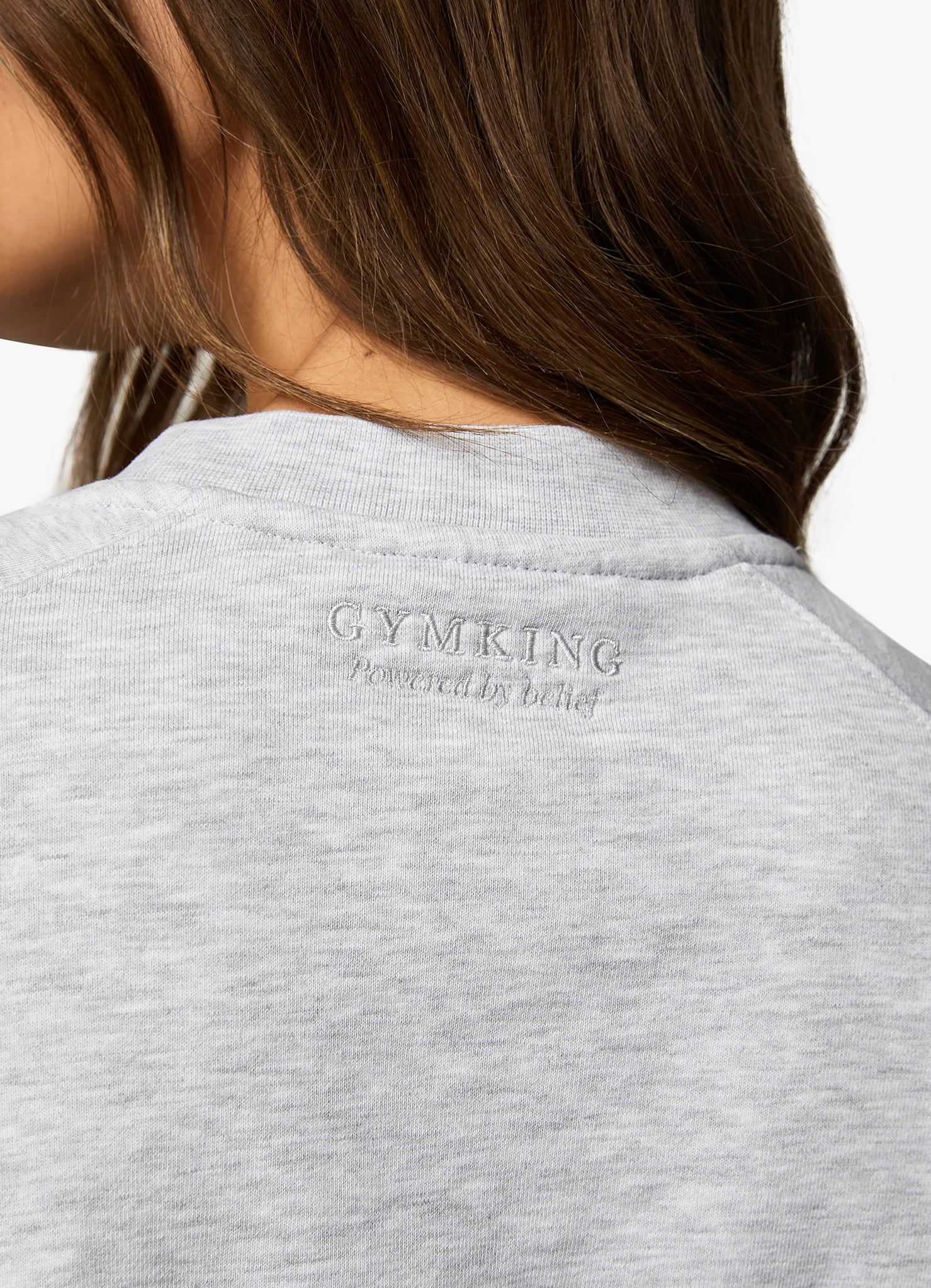Gym King Varsity Oversized Crew - Snow Marl sold by The Gym King product image thumbnail 7