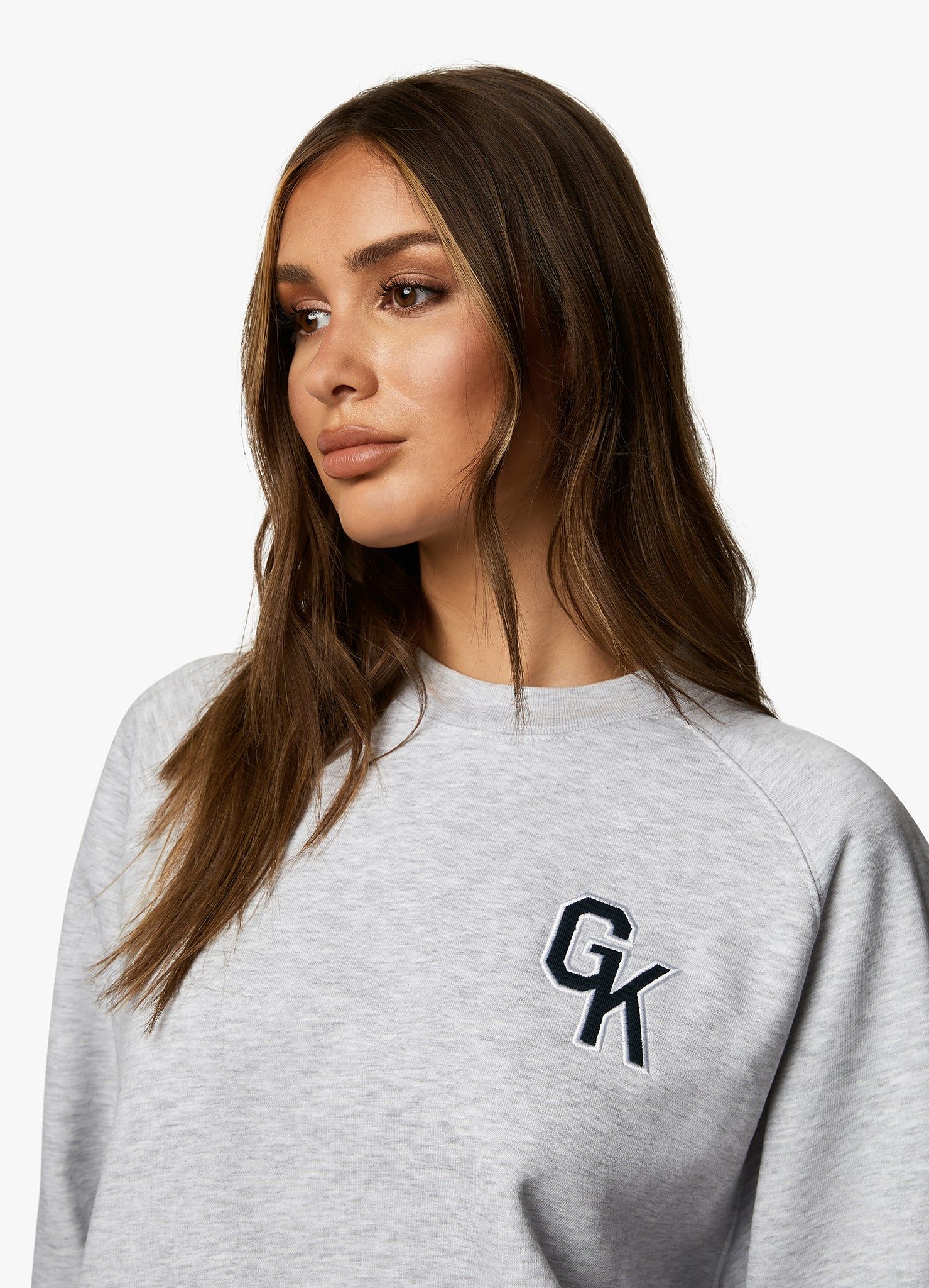 Gym King Varsity Oversized Crew - Snow Marl sold by The Gym King product image thumbnail 10